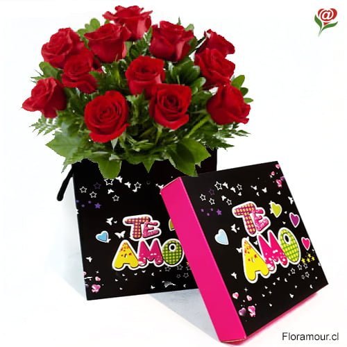 Caja De Rosas Te Amo Floramour