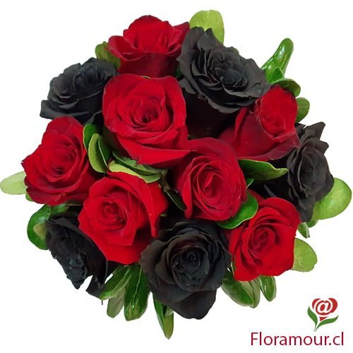 Transilvania - Ramo de rosas negras y rojas - Floramour