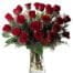 Florero de 24 rosas rojas