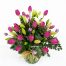 Florero con tulipanes y lilums