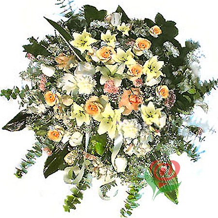 Medallón de flores para condolencias
