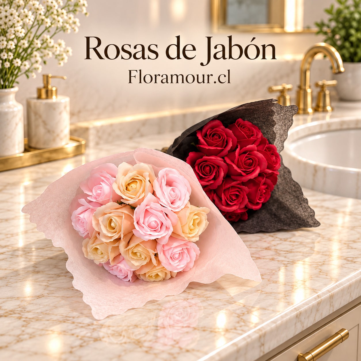 ramos de rosas de jabon